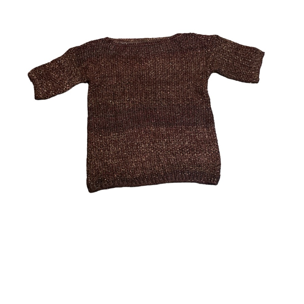 Purple short sleeve sweater
